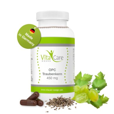 OPC grape seed extract 69% / 450 mg per capsule - 60 capsules - VitaCare