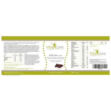 Daily One Protein-Shake Schokolade 630g - Whey-Proteinpulver mit Flohsamenschalenpulver von VitaCare?