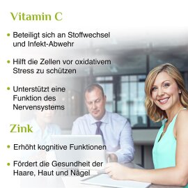 Vitamin C + Zinc - 180 capsules - VitaCare
